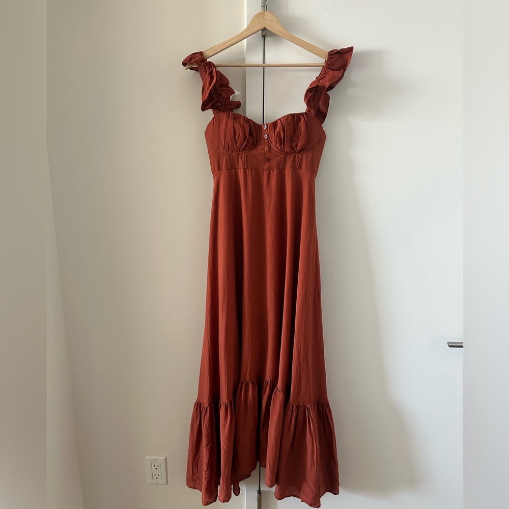 FARM Rio Brown Maxi Dress